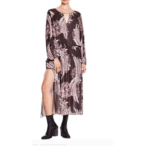 Free People Out of the Woods Maxi Floral Boho Rocker Hippie Chic Dress, S - Picture 3 of 14